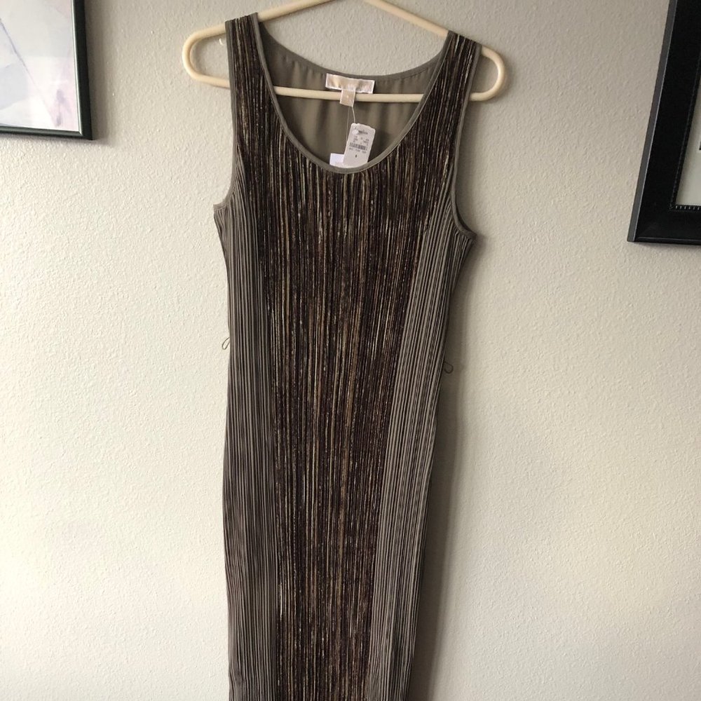 Michael Kors pleated sleeveless dress NWT Sz 8